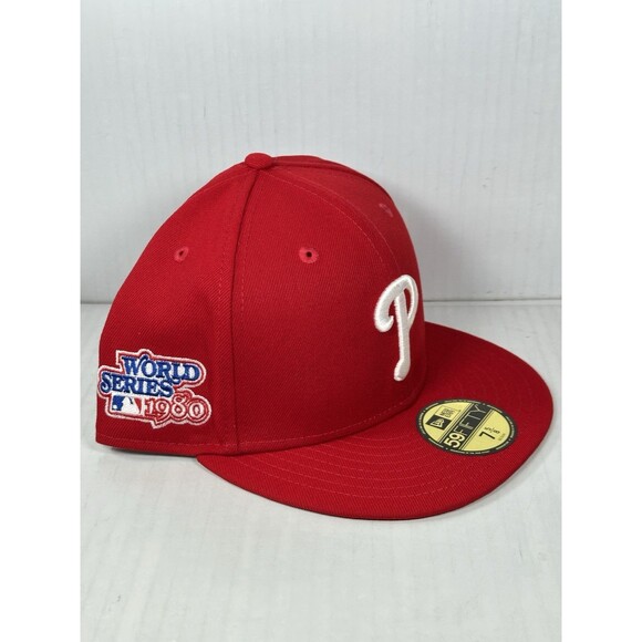 New Era Philadelphia Phillies 1980 World Series 59FIFTY Fitted Hat Cap Sz 7 5/8 - Picture 2 of 5